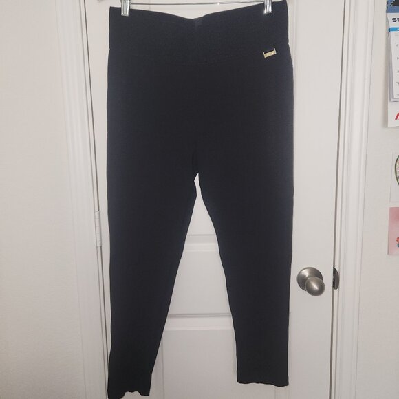 CALVIN KLEIN Women's Power Stretch Pants Black Size L - Picture 1 of 8